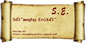 Sümeghy Enikő névjegykártya